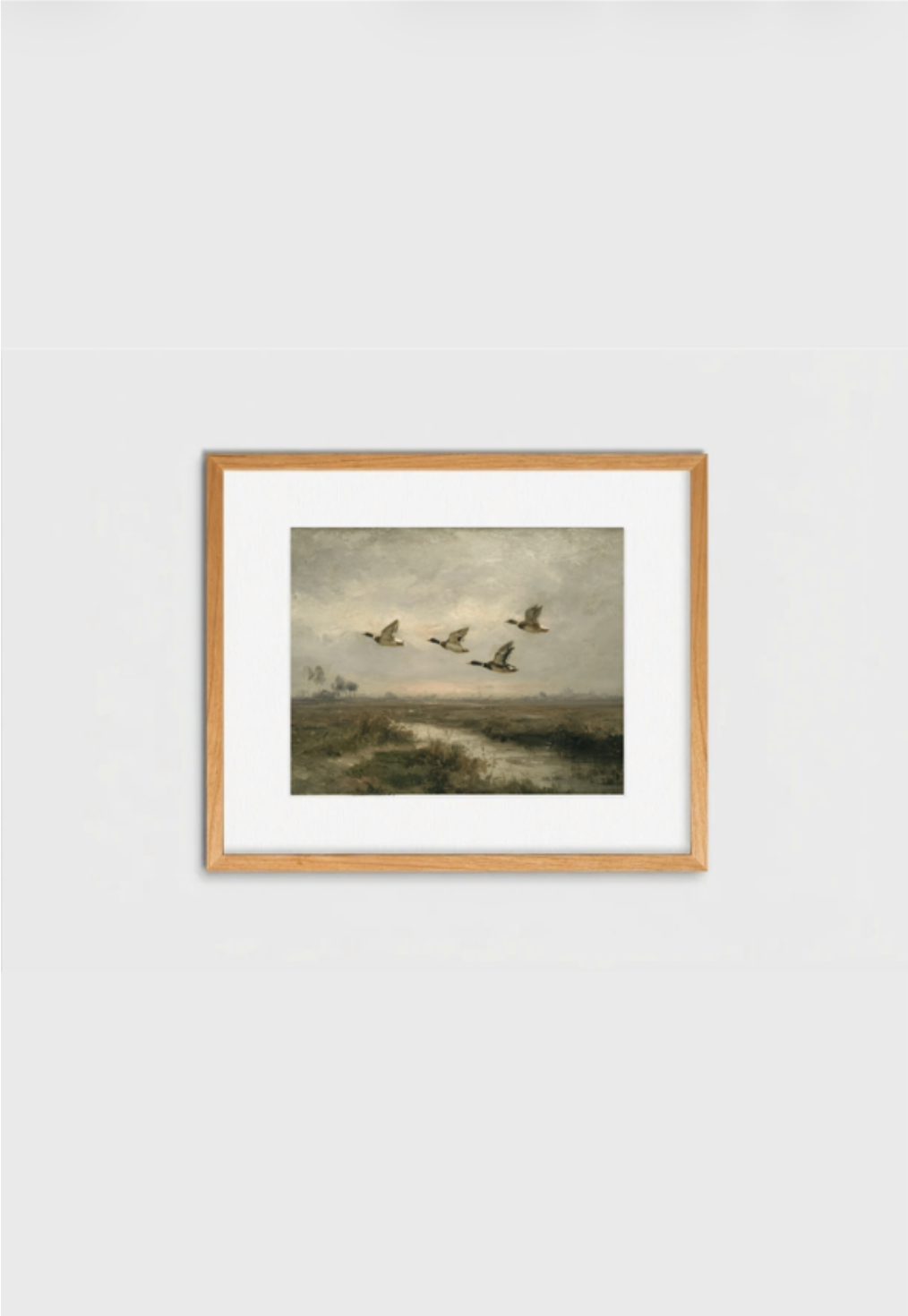 Bandada de patos vintage