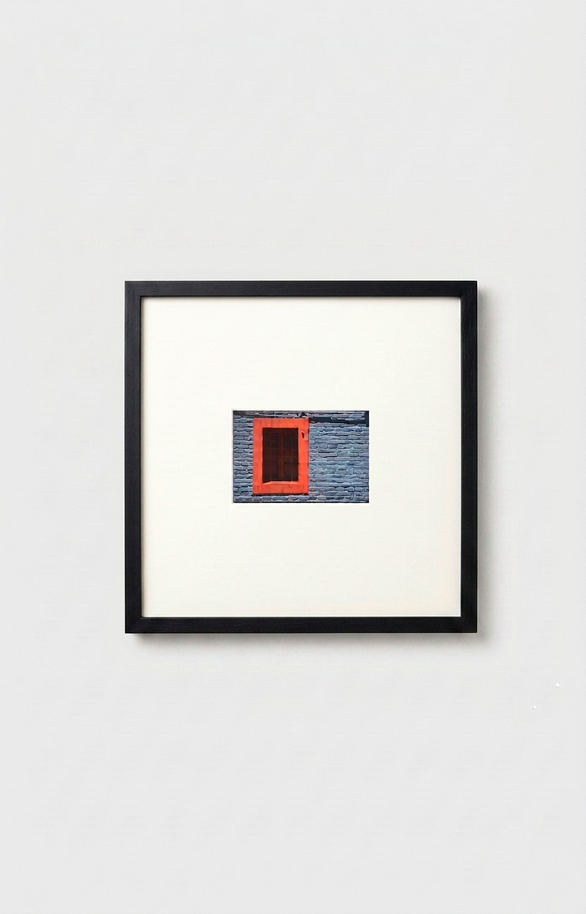 Díptico Orange Frame in colored fields
