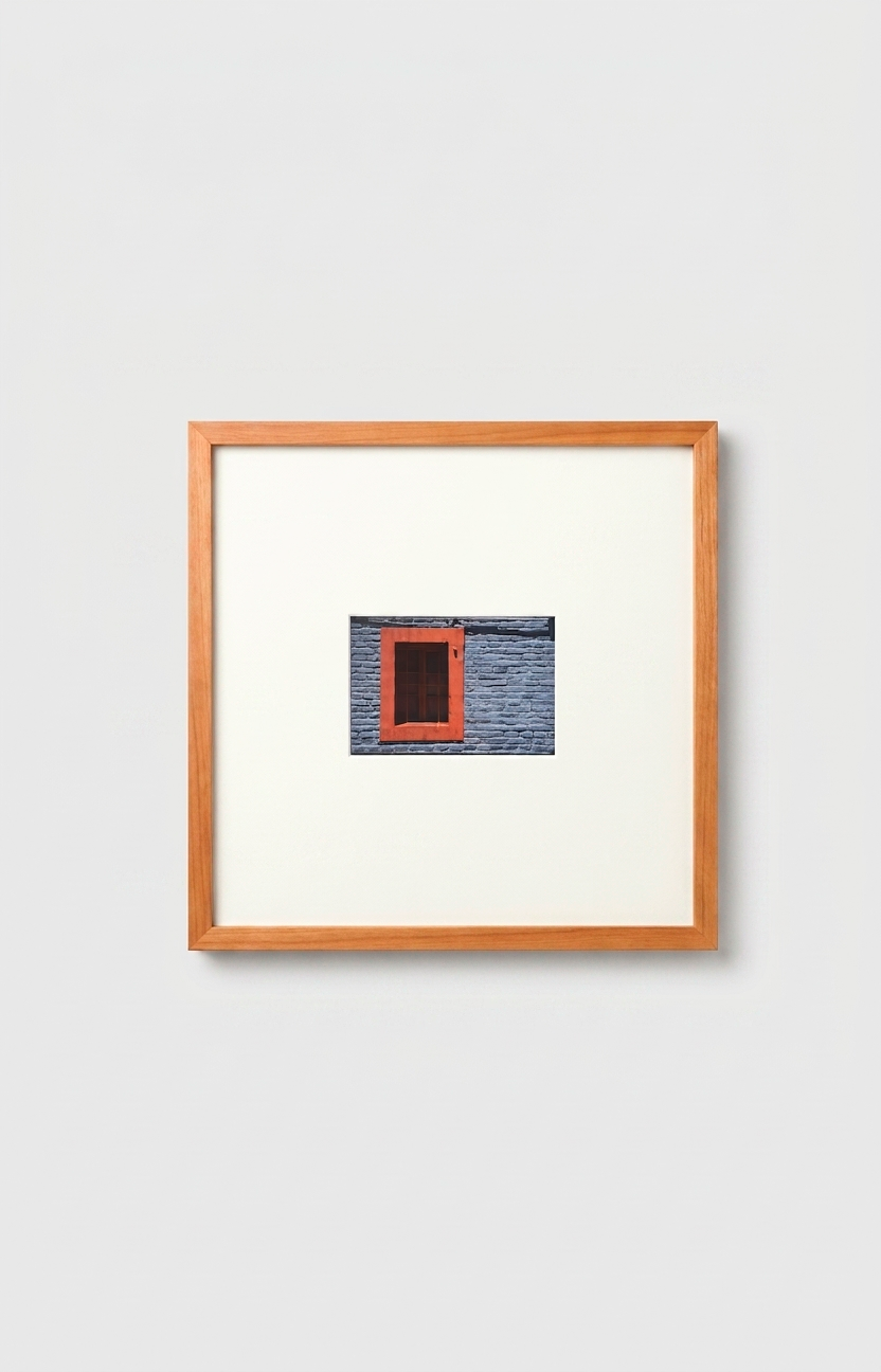 Díptico Orange Frame in colored fields