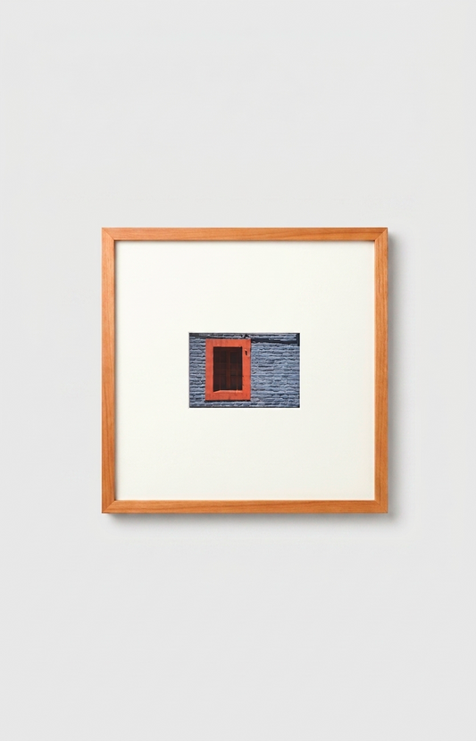 Orange Frame In Blue Field