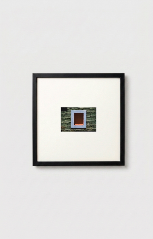 Orange Frame In Green Field